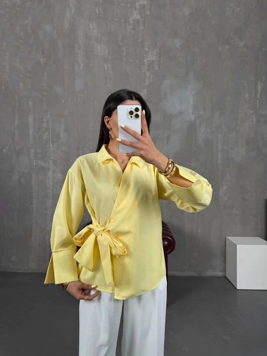 Bağlamalı Basic Poplin Gömlek